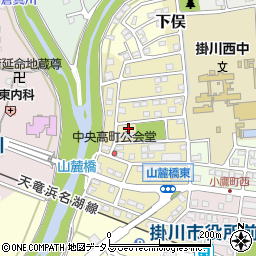 静岡県掛川市中央高町50周辺の地図