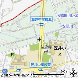 静岡県浜松市中央区笠井上町637周辺の地図
