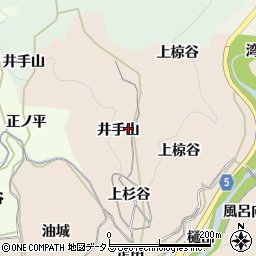 京都府木津川市加茂町井平尾井手山周辺の地図