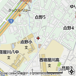 大阪府寝屋川市点野5丁目24周辺の地図