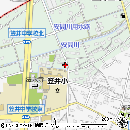 静岡県浜松市中央区笠井上町617周辺の地図