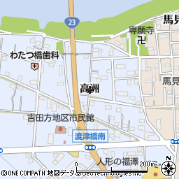 愛知県豊橋市高洲町（高洲）周辺の地図