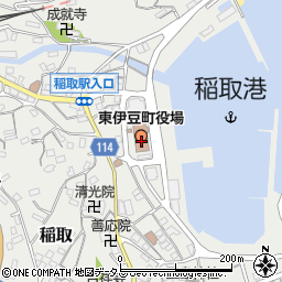 東伊豆町役場　会計課周辺の地図