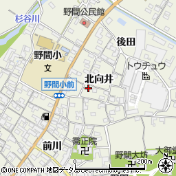 愛知県知多郡美浜町野間北向井周辺の地図
