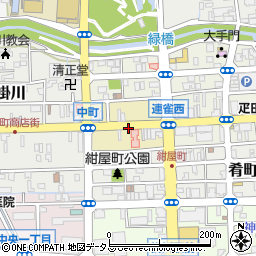 静岡県掛川市中町周辺の地図