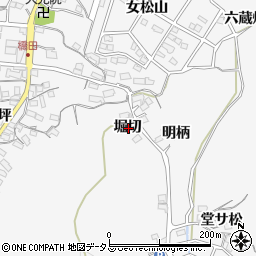 愛知県蒲郡市西浦町堀切周辺の地図