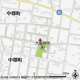 静岡県浜松市中央区中郡町周辺の地図