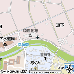 愛知県豊橋市牛川町道下周辺の地図