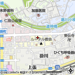 静岡県掛川市喜町周辺の地図