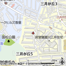 香里三井C団地駐車場【A-106号棟・108号棟付近】(0089)周辺の地図