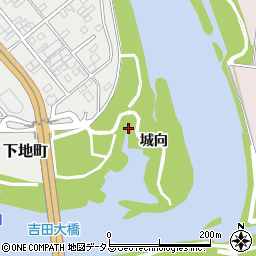 愛知県豊橋市下地町（城向）周辺の地図