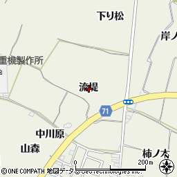 京都府木津川市山城町平尾流堤周辺の地図