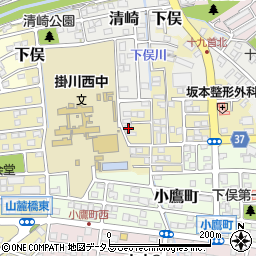 静岡県掛川市清崎1周辺の地図