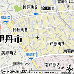 兵庫県伊丹市鈴原町6丁目32周辺の地図