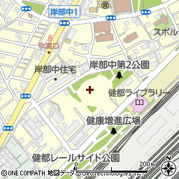 大阪府吹田市岸部中1丁目周辺の地図