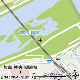 加古川橋梁周辺の地図