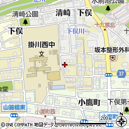静岡県掛川市清崎2周辺の地図