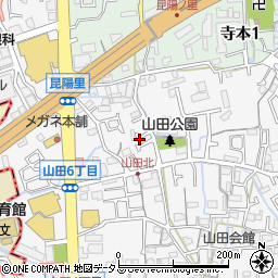 兵庫県伊丹市山田来光寺周辺の地図
