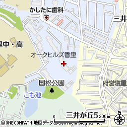 オークヒルズ香里弐番館周辺の地図