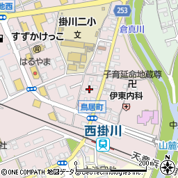 静岡県掛川市大池380周辺の地図