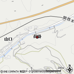 京都府南山城村（相楽郡）北大河原（荷掛）周辺の地図