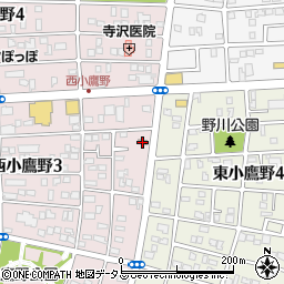豊橋小鷹野郵便局周辺の地図