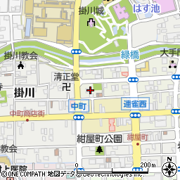 静岡県掛川市城下1周辺の地図
