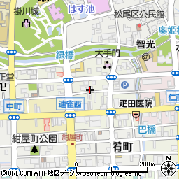 静岡県掛川市城下周辺の地図