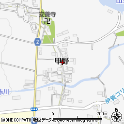 三重県伊賀市甲野周辺の地図