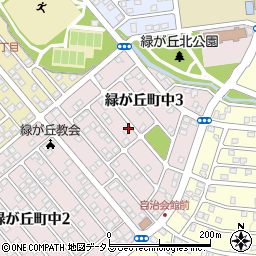 兵庫県三木市緑が丘町中3丁目周辺の地図