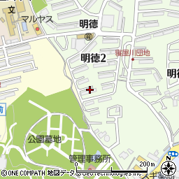 大阪府寝屋川市明徳2丁目周辺の地図