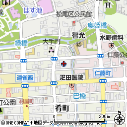 掛川大手門駐車場周辺の地図