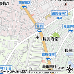 大阪府豊中市曽根東町2丁目12周辺の地図