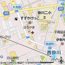 静岡県掛川市大池2974周辺の地図