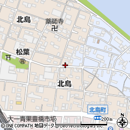 愛知県豊橋市北島町周辺の地図