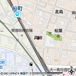 愛知県豊橋市北島町（高田）周辺の地図