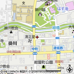 静岡県掛川市城下2-10周辺の地図
