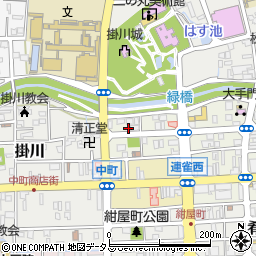 静岡県掛川市城下2-15周辺の地図