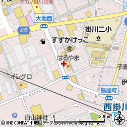 静岡県掛川市大池2976周辺の地図