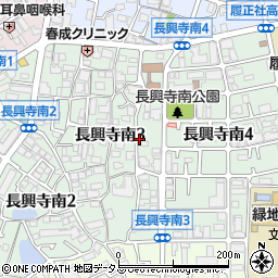 大阪府豊中市長興寺南周辺の地図