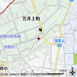 静岡県浜松市中央区笠井上町593周辺の地図