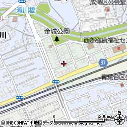 静岡県掛川市金城周辺の地図