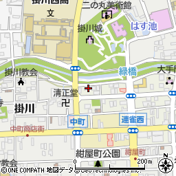 静岡県掛川市城下2周辺の地図