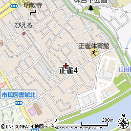 大阪府摂津市正雀4丁目周辺の地図