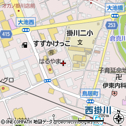 静岡県掛川市大池2971周辺の地図
