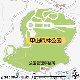 兵庫県西宮市甲山町周辺の地図