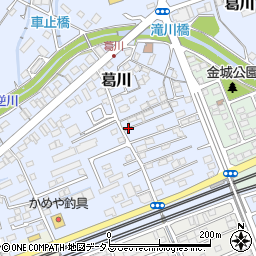 静岡県掛川市葛川周辺の地図