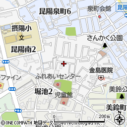 兵庫県伊丹市昆陽南周辺の地図