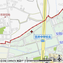 静岡県浜松市中央区笠井上町414周辺の地図
