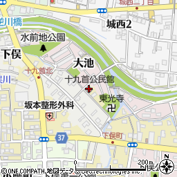 十九首公民館周辺の地図